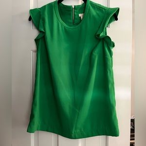 3/25 🔵Sz 0 J crew blouse. Kelly green